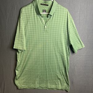 Nike Dri Fit Polo Shirt‎ Mens XL Green Tiger Woods Collection Short Sleeve Check